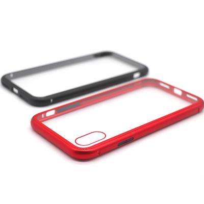 China Caja magnética 2019 para la caja de parachoques moderada lujo del teléfono de la cubierta completa del teléfono del caso del metal magnético de cristal de la cubierta para Iphone X/Xmax/8p en venta