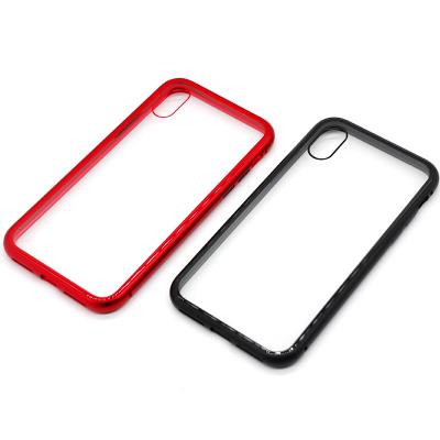 China 2019 Ultrathin for iphone X/Xmax/8p/7p/8/7/6 magnetic phone case tempered glass mobile phone case covers mobile phone shell for sale