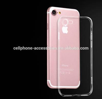 China 100pcs/lot Promotional Ultra Thin Clear Transparent TPU cell phone case replacement For iPhone 7 phone case for sale