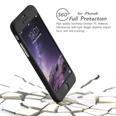 China Bestseller 2017 amazon For iphone 6/6plus/7/7plus/8/8plus/X 360 degree pc cell phone case with tempered glass screen protector for sale