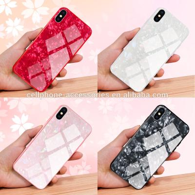 China Customized Logo Shenzhen Manufacturing Tempered Glass Phone Case Tempered Glass Screen Protector Marble Phone Case for sale