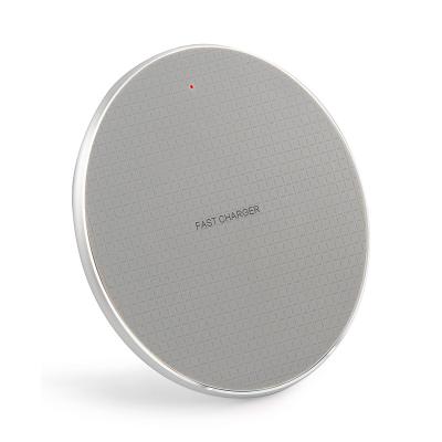 China 2019 Promotion Gift 10W Slim Fast Wireless Charger Qi Standard Aluminum Alloy Phone Charger for sale