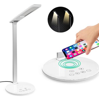 China 2019 Newest products 2 in 1 LED light Table Lamp with wireless charger  Fast Wireless Charger for sale