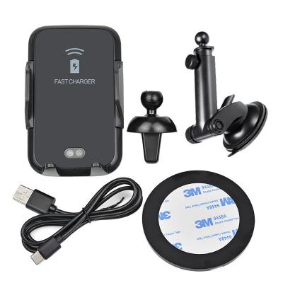 Chine Chargeur sans fil de voiture universelle de Qi pour le remplissage sans fil de voiture de téléphone de téléphone de support de chargeur de support sans fil rapide automatique de voiture à vendre