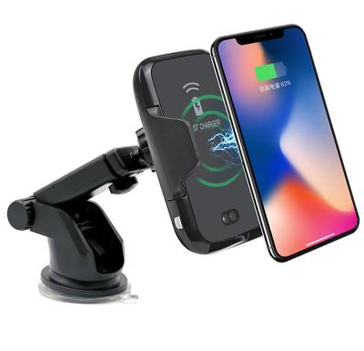 China 2019 Newest Car Mount Qi Wireless Charger For Phone Fast Wireless Charging Car Phone Holder Wireless Charging Car Mount for sale