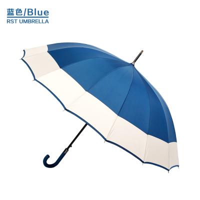 China Minimalist 25 Inch Size 2 Or 3 Tall People Used 16 Strong Windproof Fiberglass To Reinforce High Quality Straight Frame Umbrella for sale