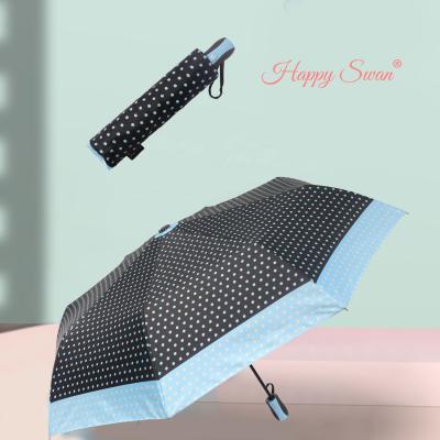 China Wholesale Cheap Happy Automatic Open Three Folds Swan 3 Woman Umbrella Umbrella CLASSIC for sale