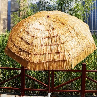 China Traditional Ways Large RST Leisure Sun and Rain Straw Umbrella For Garden Umbrella Waterproof Outdoor Sun Patio Beach Parasol for sale