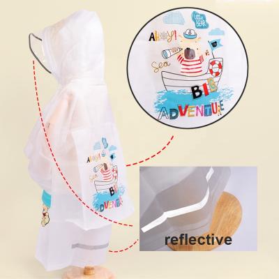 China Weight RST Christmas Gift EVA Kid Raincoat Lighted Clear Unicorn and Cute Dinosaur Cartoon Boys and Girls Printing Rain Coat for Kid for sale