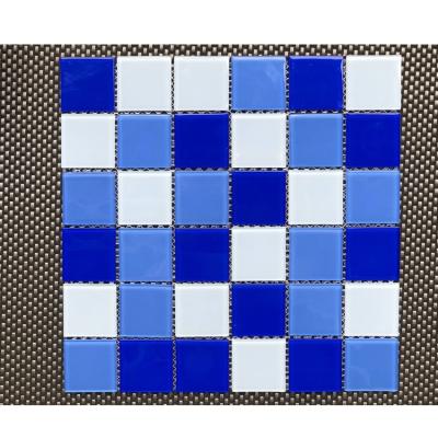 China CLASSIC crystal glass mosaic tile wall panel swimming pool mosaic bathroom and kitchen backsplash mosaic for sale