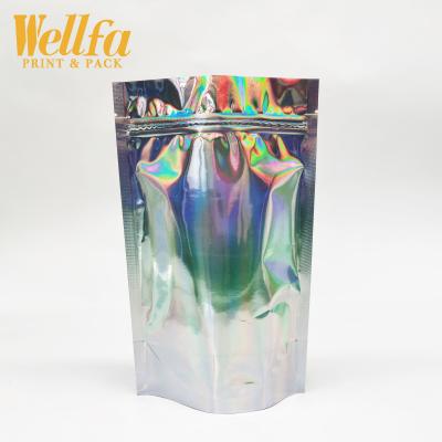 China Edible Barrier Candy Packaging Holder Up Packaging Bag / Holographic Aluminum Foil Zipper Stand Up Pouch for sale