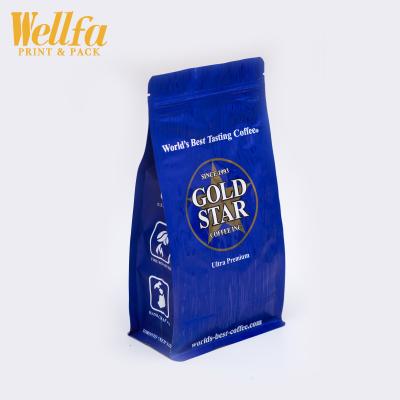 China Custom Factory Bolsas De Cafe OEM Foil Package Bags 250g 500g 1kg Pouch Plastic Coffee Zipper Barrier for sale