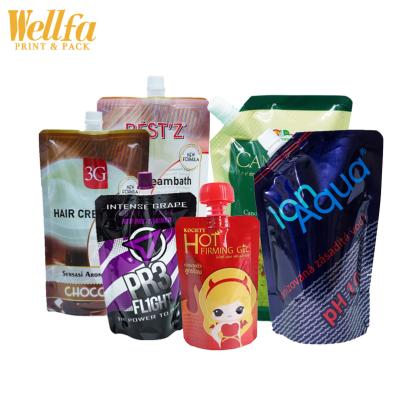 China Custom Printed Plastic Spout Pouch Liquid Holder OEM bolsas de plastico Factory Barrier Up Pouch Spout Pouch for sale