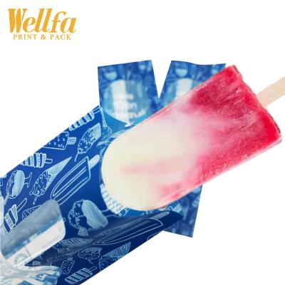 China Disposable Freezer Plastic Bag Printing Transparent OPP Back Sealed Ice Cream Popsicles Bags for sale