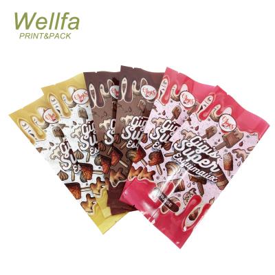 China Custom Moisture Proof Pockets Back Sealed Pillow Shaped Popsicle Packaging for sale