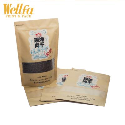 China Recyclable Custom Printed Food Grade Zipper Paper Tote Bag for sale