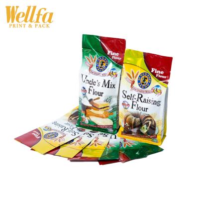 China Factory Clear Printing Printing Bag Packaging Softpowder Bag Custom Plastic Moisture Proof Zipper Bag 500gram Flour Food Side Gusset Pouch for sale