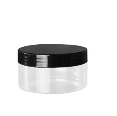 China 200ml Skin Care Cream Cosmetic Containers PET Clear Plastic Jars With Lids for sale