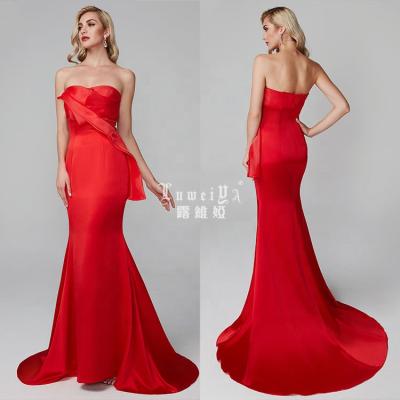 China lloral dress dresses 2021 anti-static women's formal dresses evening dresses sexy lace dress strapless long elegant dress for sale