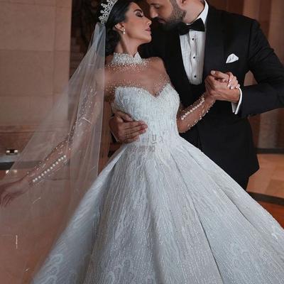 China V Collar Wedding Dresses Anti-Static White Organza Dress Wedding New Arrival Elegant Custom Made Long Ball Gown Bride Dress for sale