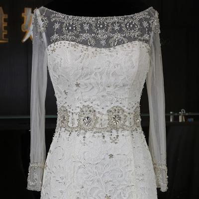 China LUWEIYA Anti-Static Most Popular Elegant Fish Style Appliqued Wedding Dresses In Guang Zhou Wedding Dress for sale