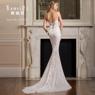 China LUWEIYA Anti-Static Sweetheart Backless Mermaid Wedding Dresses for sale