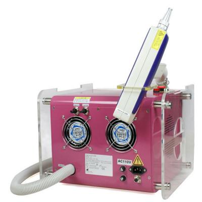 China Tattoo Removal Q Switched ND YAG Laser Machine 1064 Nm / 532 Nm Wavelength Pink Color for sale