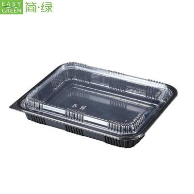 China Easy Disposable Freshness Keeping Green Food Containers Bento Box for sale