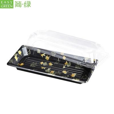 China Food Grade Disposable Hot Sale Custom Supermarket Sushi Container Plastic Packaging Container for sale