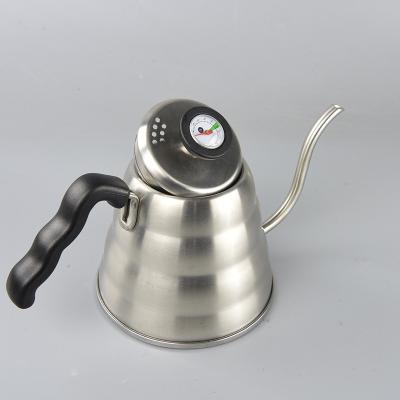 China Amazon Sustainable 1L Customized Grade Modern Making Cloud Gooseneck Metal Coffee Kettle Pour With Thermometer for sale