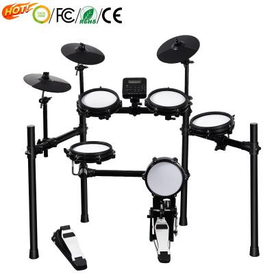 China Reverb Type 0-8 Drum Popular Music Instruments 5 Drums 3 Cymbals Electronic Percussion Drums Kit for sale