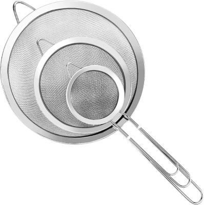 China Sustainable Low Price Premium Quality Mesh Strainer Fine Mesh Stainless Steel Strainers Kitchen Strainer for sale