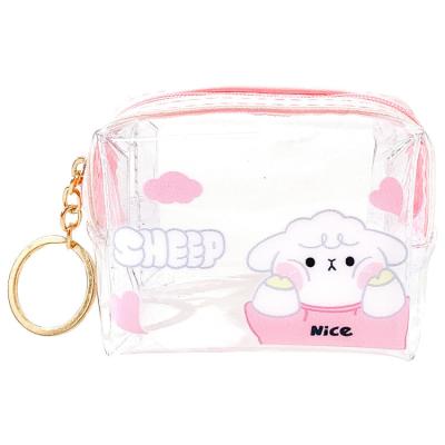 China Hot Selling CIA Ladies Simple Transparent Portable PVC Wallet Clear Daily Life Zipper Waterproof Coin Purse For Girl for sale