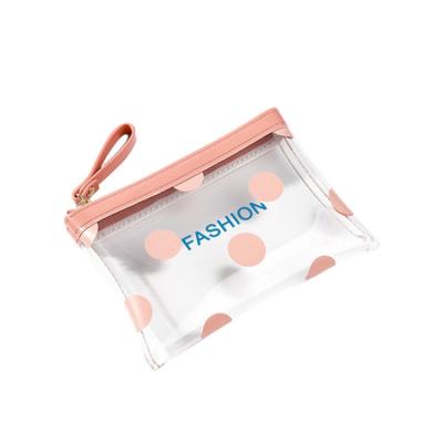 China Hot Sale Daily Life Ladies PVC Transparent Portable Wallet Clear Zipper Waterproof Coin Purse For Girl for sale