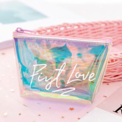 China Hot Sale Daily Life Ladies PVC Transparent Portable Wallet Clear Zipper Waterproof Coin Purse For Girl for sale