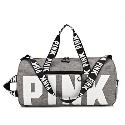 China wholesale handbag pink graffiti sequin laser fitness sports bag fashion travel shoulder bag waterproof custom LOGO for girls for sale