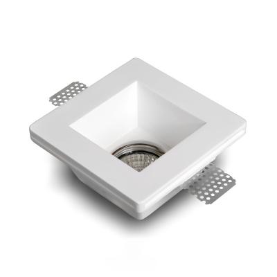 China Residential modern indoor trimless gypsum recessed ceiling light IP20 plaster square led downlight for home hotel for sale