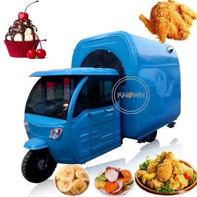 China Vegetable Processing Factory Customized Street Gasoline Tricycle Design Food Cart Mobile New Quickly 3 Wheel Food Truck For Sale for sale