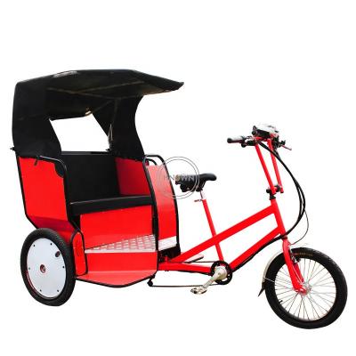 China Passenger Comfortable Travel Pedicab Electric Rickshaw Mobile Carts Adult 3 Wheel Passenger Cargo Bike Bike Taxi for sale