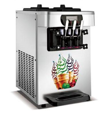 China 2020 hot commercial ice cream machine sale22 l/h ice cream maker three flavor soft ice cream machine for sale