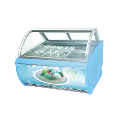 China Adjust Gelato Ice Cream Display Display Cabinets Commercial Freezer Best Temperature Performance To Popsicle for sale