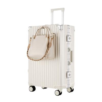 China ABS Hanke OEM aluminum frame spinner trolley suitcase sets business travel luggage set durable PC suitcase luggage for sale