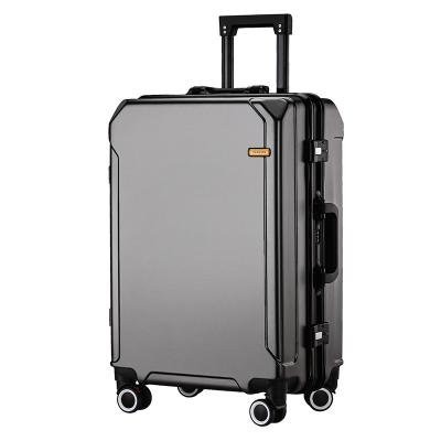 China ABS Travel Durable PP Trolley Suitcase Rolling Hard Shell Spinner Luggage Set with Front Opening Laptop Mobile Cup Holder for sale