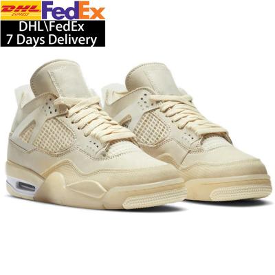 China Durable With Box 4s Cream Sneakers Retro Sailing Running Shoes Mens 4s Basketball Shoes Good Quality Womens Walking Boots Sports Sneakers for sale