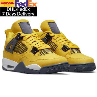 China Durable With Box 4s Retro Basketball 4s Shoes Mens Walking Boots Womens Good Quality Running Shoes Lightning Sports Sneakers for sale