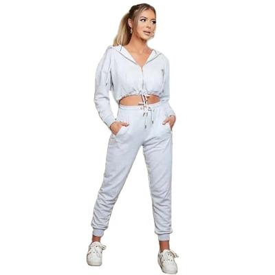 China Breathable Women Jumpsuit Feet Zipper Matching Sweat Suits Mask Women Sweatsuit Jogging Set for sale