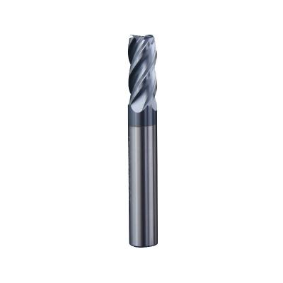 China CNC Milling Machine Manufacturing Helix Angle 60 Degree Tungsten Carbide Milling Cutters 4 Flutes for sale