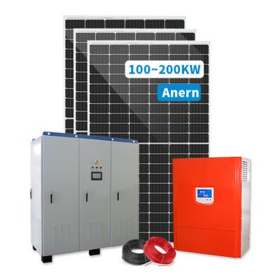 China Anern Commercial Solar Power System 200kw PV Solar Complete System Kit for sale