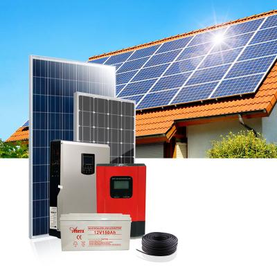 China Home Electric Power Saving Equipment On Grid 2kw Solar PV System With Solar Panel for sale