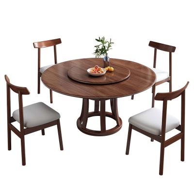 China Nordic simple adjustable hotel restaurant round table furniture living room solid wood dining table (the other) for sale